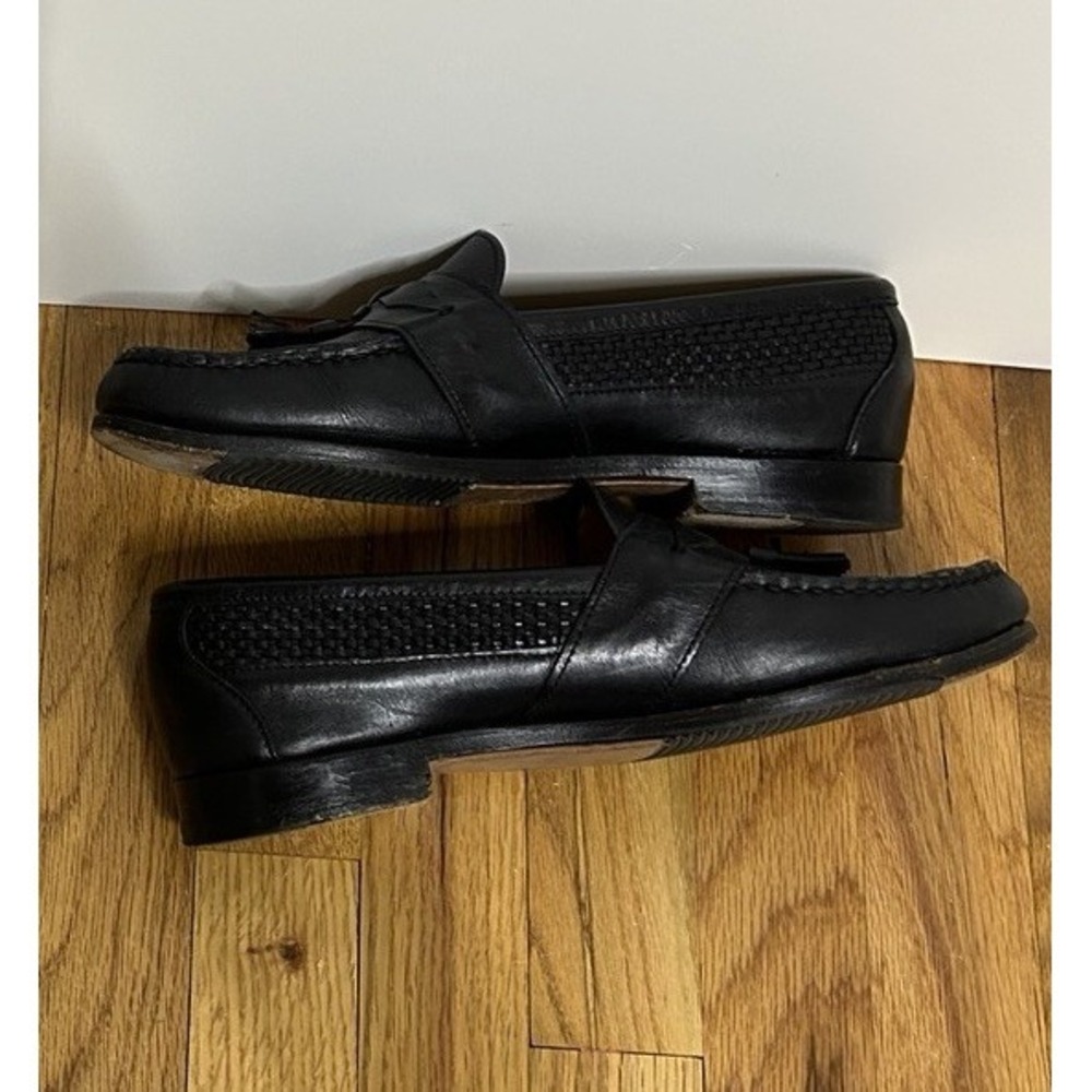 FootJoy Black Tassel Leather Loafers-Size 9 D Made In USA Mens - Picture 8 of 8